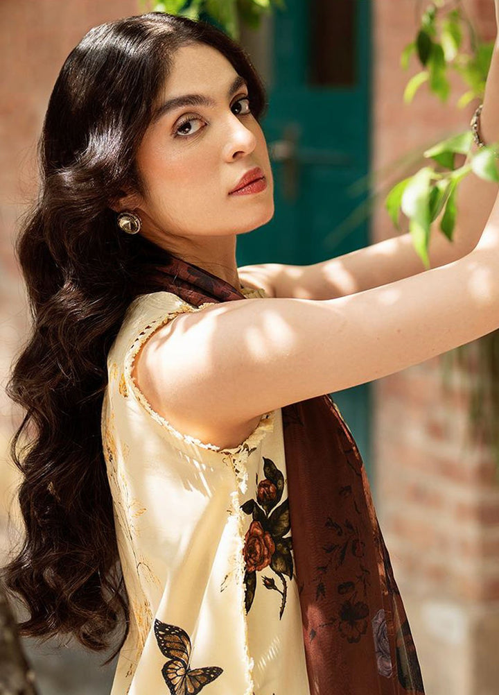 Yakin by Asifa Nabeel Embroidered Lawn Suits Unstitched 3 Piece AN25YL D-01 Meadow Bloom - Summer Collection