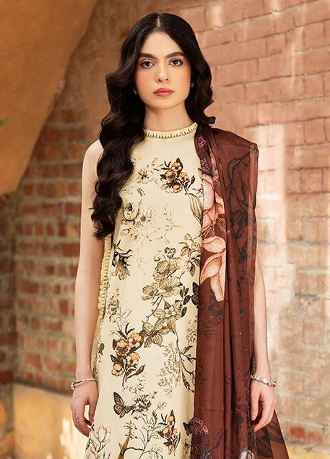 Yakin by Asifa Nabeel Embroidered Lawn Suits Unstitched 3 Piece AN25YL D-01 Meadow Bloom - Summer Collection