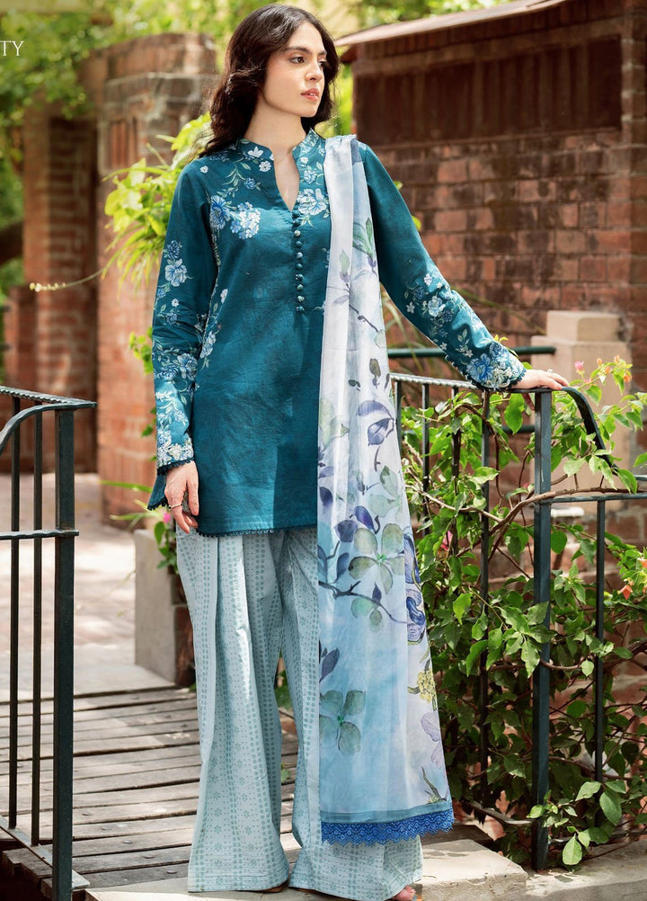 Yakin by Asifa Nabeel Embroidered Lawn Suits Unstitched 3 Piece AN25YL D-03 Lush Serenity - Summer Collection