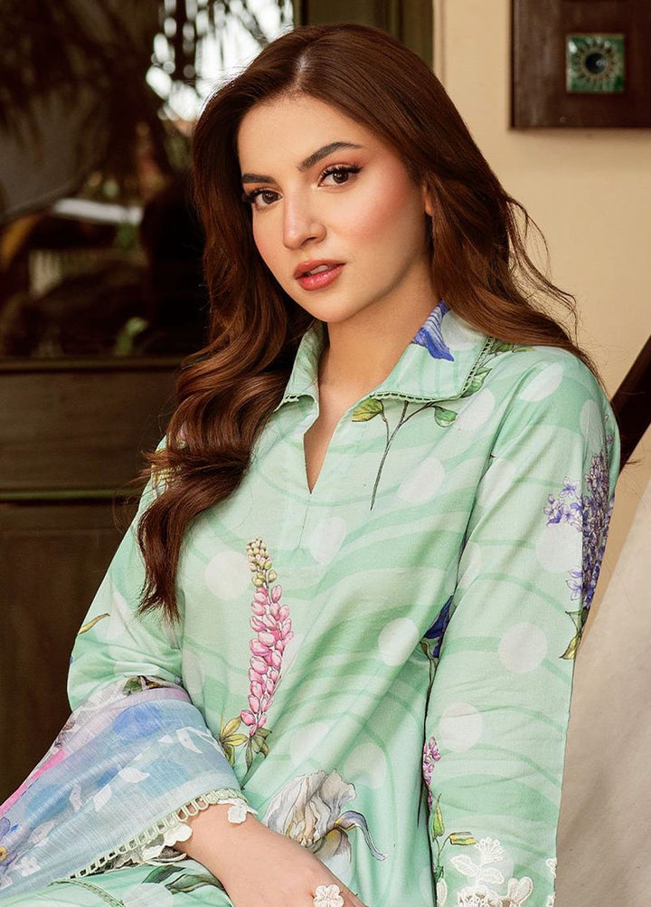 Yakin by Asifa Nabeel Embroidered Lawn Suits Unstitched 3 Piece AN25YL D-04 Floral Mist - Summer Collection