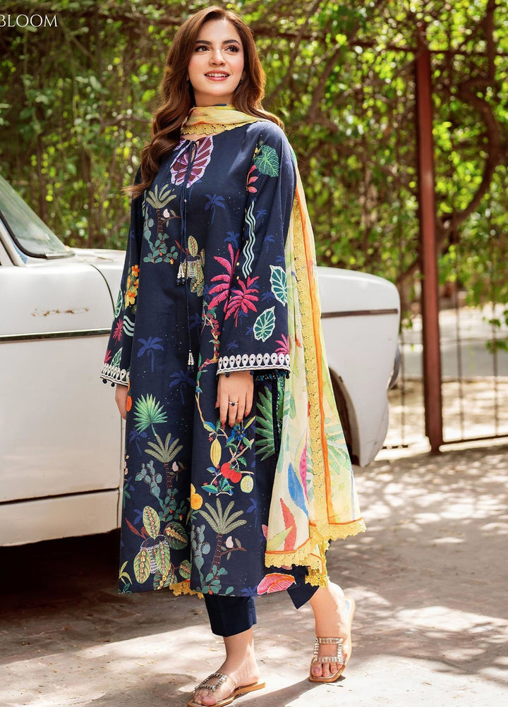 Yakin by Asifa Nabeel Embroidered Lawn Suits Unstitched 3 Piece AN25YL D-06 Twilght In Bloom - Summer Collection