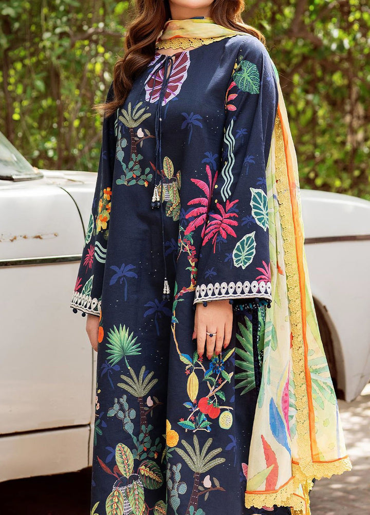 Yakin by Asifa Nabeel Embroidered Lawn Suits Unstitched 3 Piece AN25YL D-06 Twilght In Bloom - Summer Collection