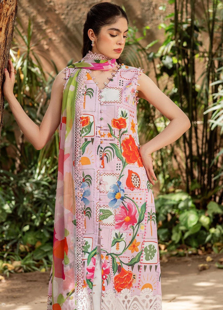 Yakin by Asifa Nabeel Embroidered Lawn Suits Unstitched 3 Piece AN25YL D-07 Pastel Bloom - Summer Collection