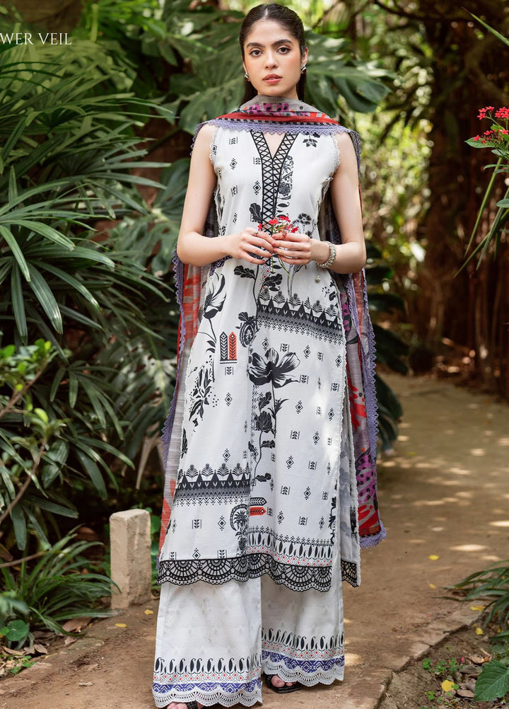 Yakin by Asifa Nabeel Embroidered Lawn Suits Unstitched 3 Piece AN25YL D-09 Wildflower Veil - Summer Collection
