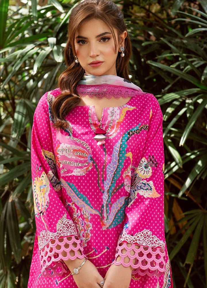 Yakin by Asifa Nabeel Embroidered Lawn Suits Unstitched 3 Piece AN25YL D-10 Rose Veil - Summer Collection