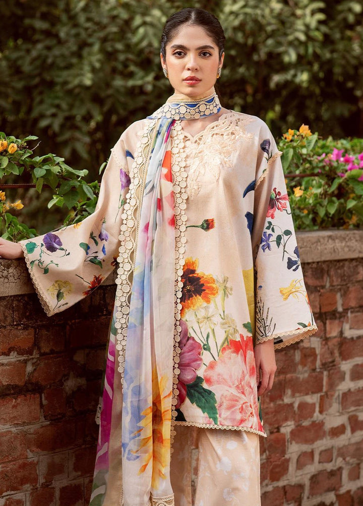 Yakin by Asifa Nabeel Embroidered Lawn Suits Unstitched 3 Piece AN25YL D-13 Boomlight - Summer Collection
