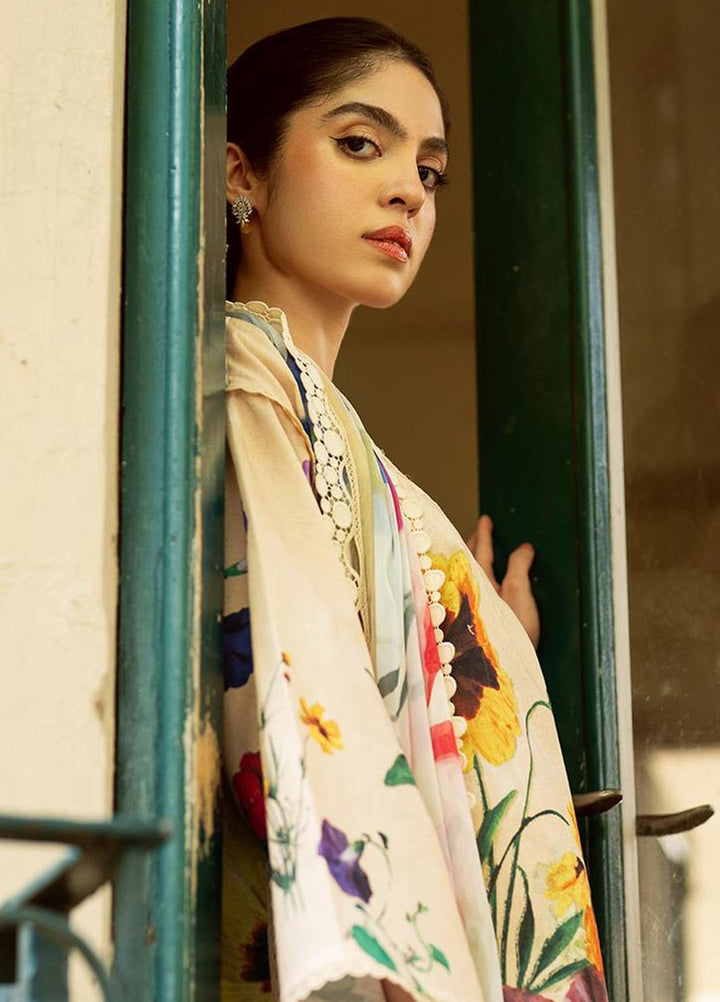 Yakin by Asifa Nabeel Embroidered Lawn Suits Unstitched 3 Piece AN25YL D-13 Boomlight - Summer Collection