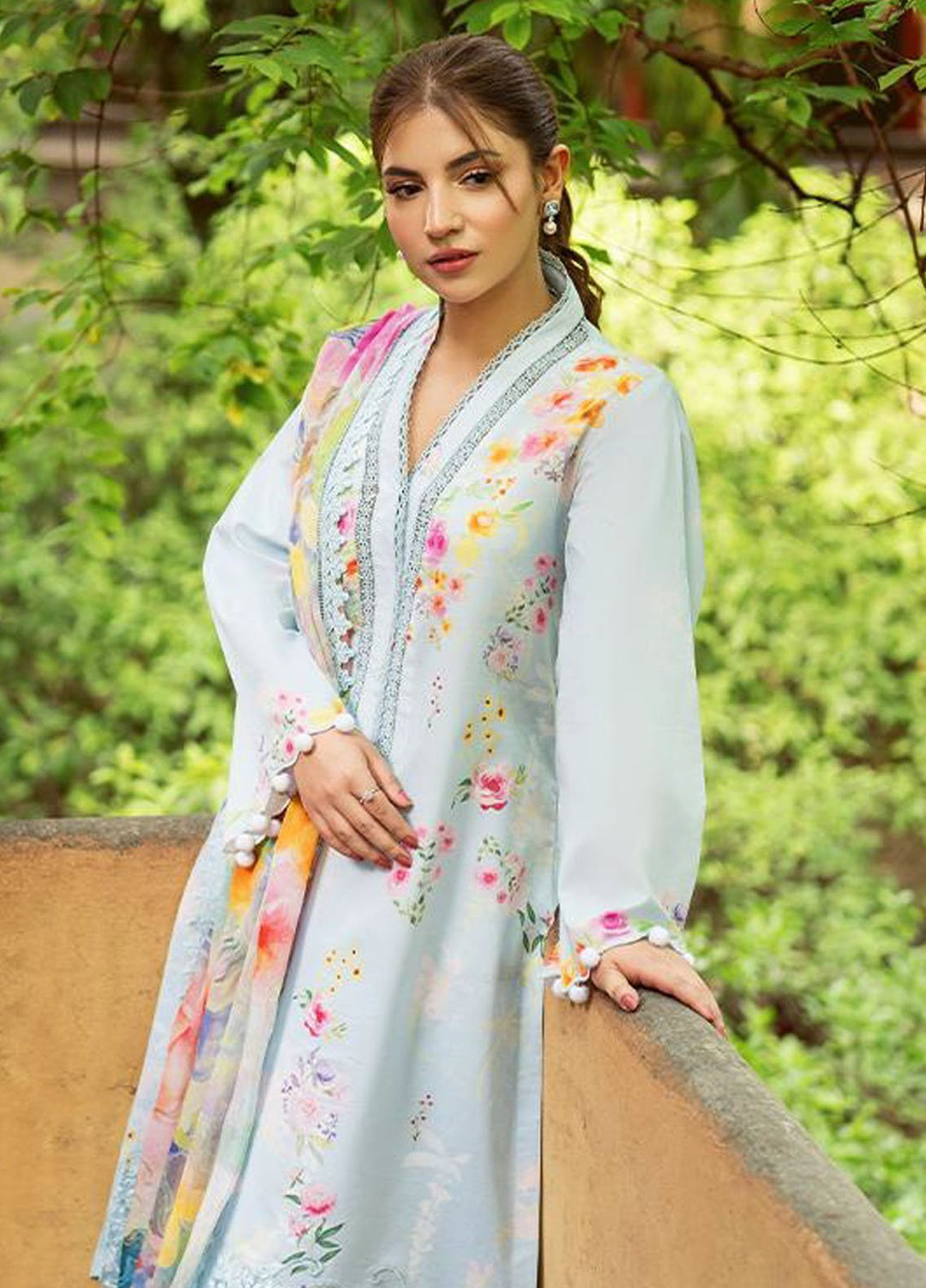 Yakin by Asifa Nabeel Embroidered Lawn Suits Unstitched 3 Piece AN25YL D-14 Whisper Of Spring - Summer Collection