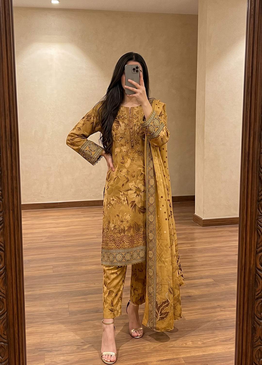 Elegant by HZ Textiles Unstitched Embroidered Lawn 3 Piece Suit EC-1054 Festive Collection