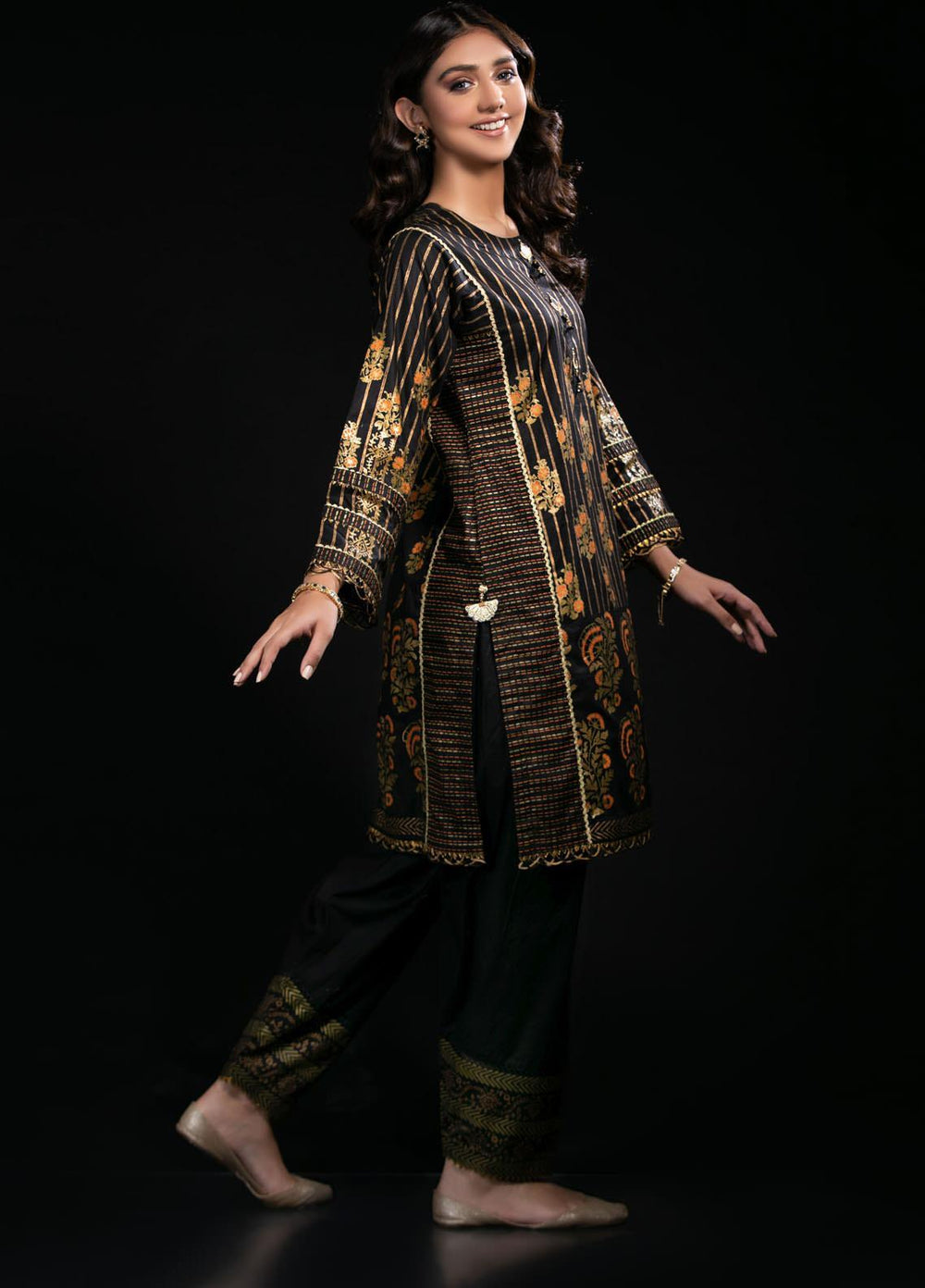 Yusra Ansari Embroidered Cotton Stitched 2 Piece Suit Yed-03 Mookosh