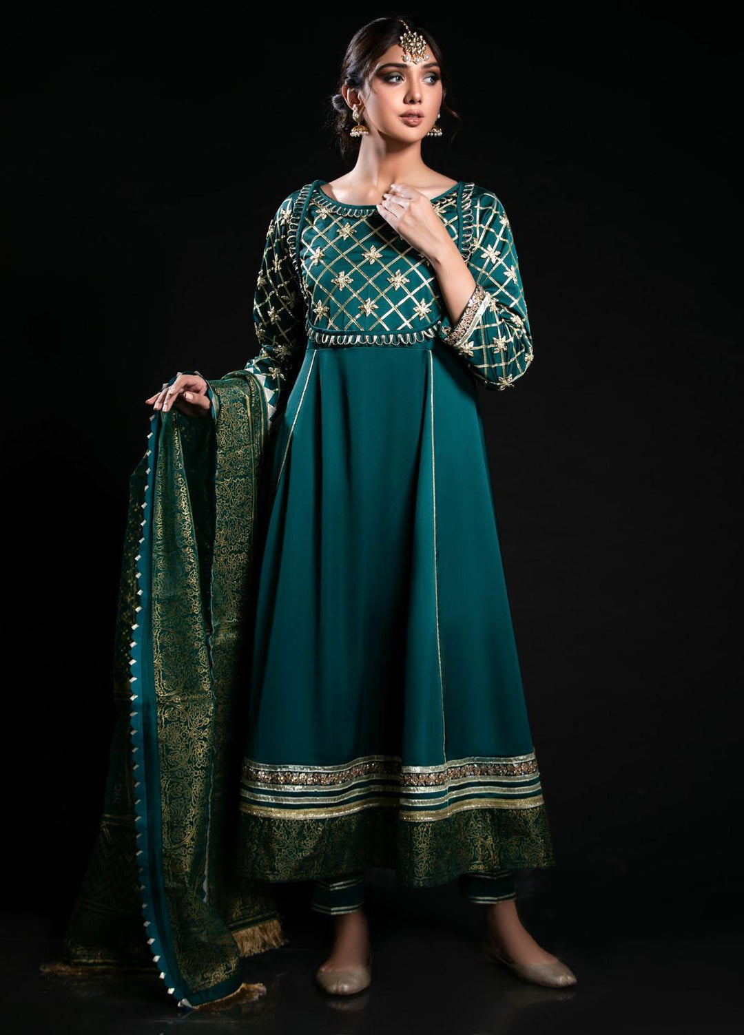 Yusra Ansari Embroidered Georgette Stitched 3 Piece Suit Yed-04 Noori