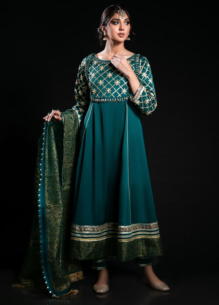 Yusra Ansari Embroidered Georgette Stitched 3 Piece Suit Yed-04 Noori