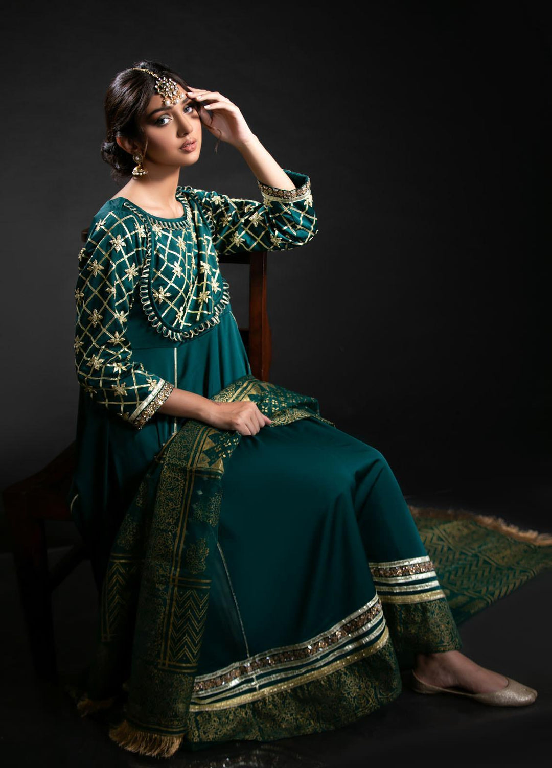 Yusra Ansari Embroidered Georgette Stitched 3 Piece Suit Yed-04 Noori