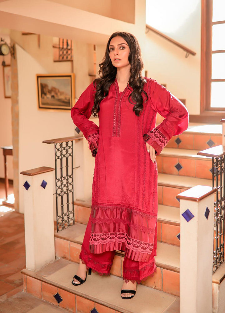 Yusra Ansari Pret  Cotton 2 Piece Suit YA22LBK Merindah - yed-02