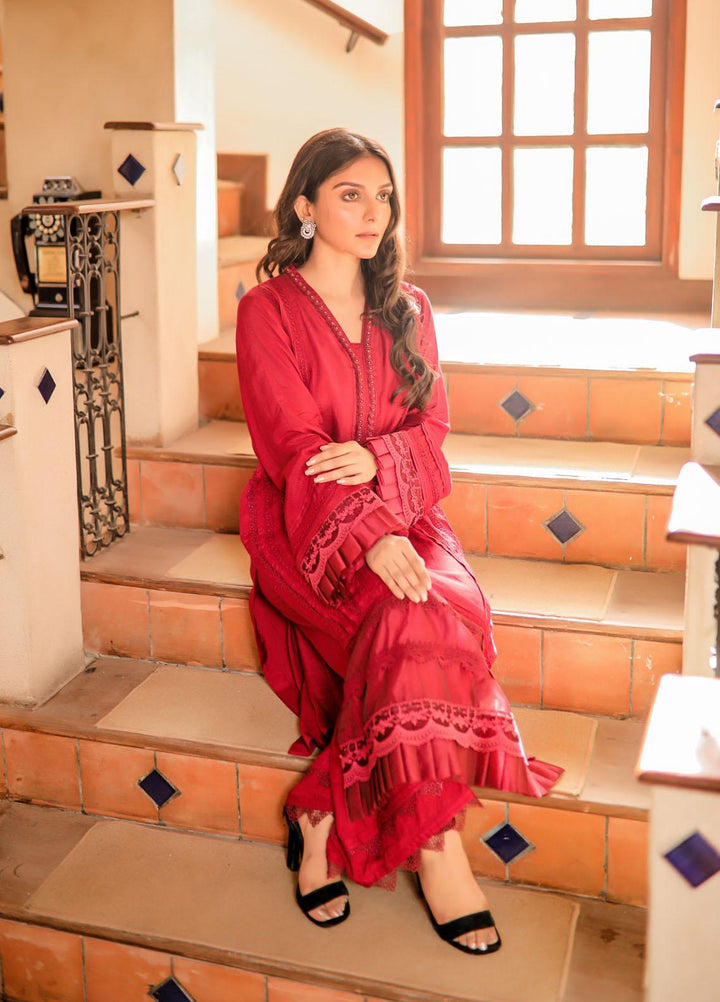 Yusra Ansari Pret  Cotton 2 Piece Suit YA22LBK Merindah - yed-02