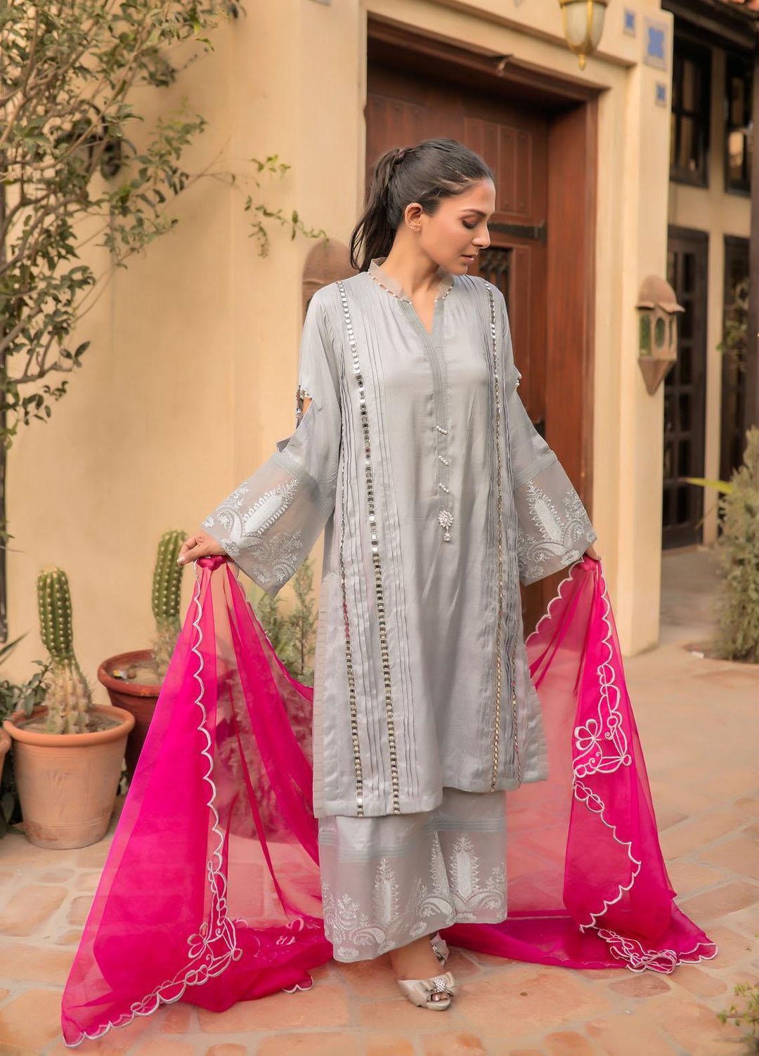 Yusra Ansari Pret  Cotton Silk 3 Piece Suit YA22LBK Yed-11 Callia