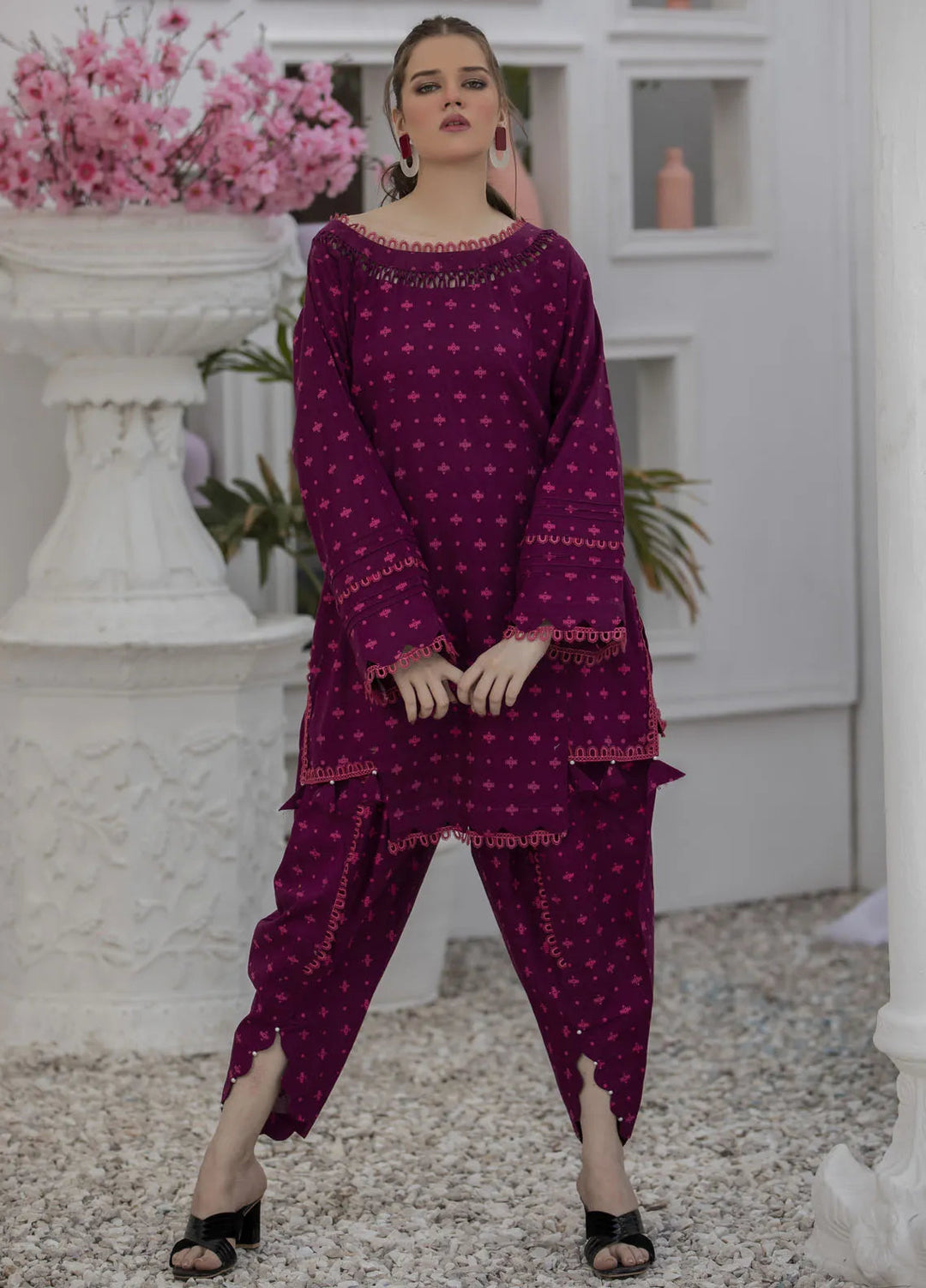 Yusra Ansari Pret Embroidered Cotton 2 Piece Suit Alani