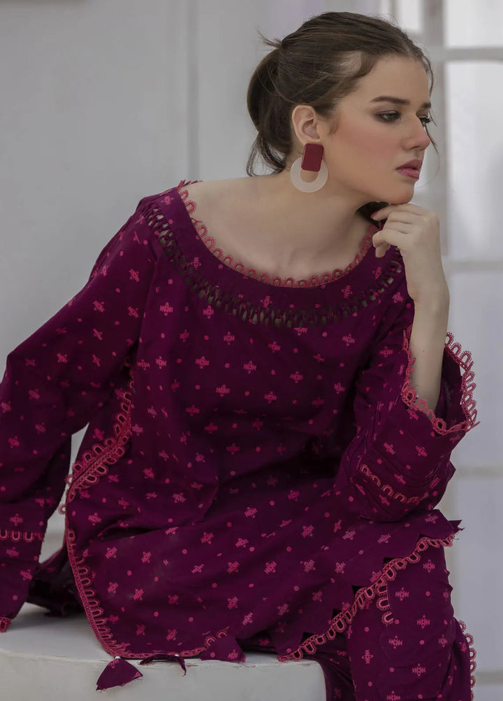 Yusra Ansari Pret Embroidered Cotton 2 Piece Suit Alani