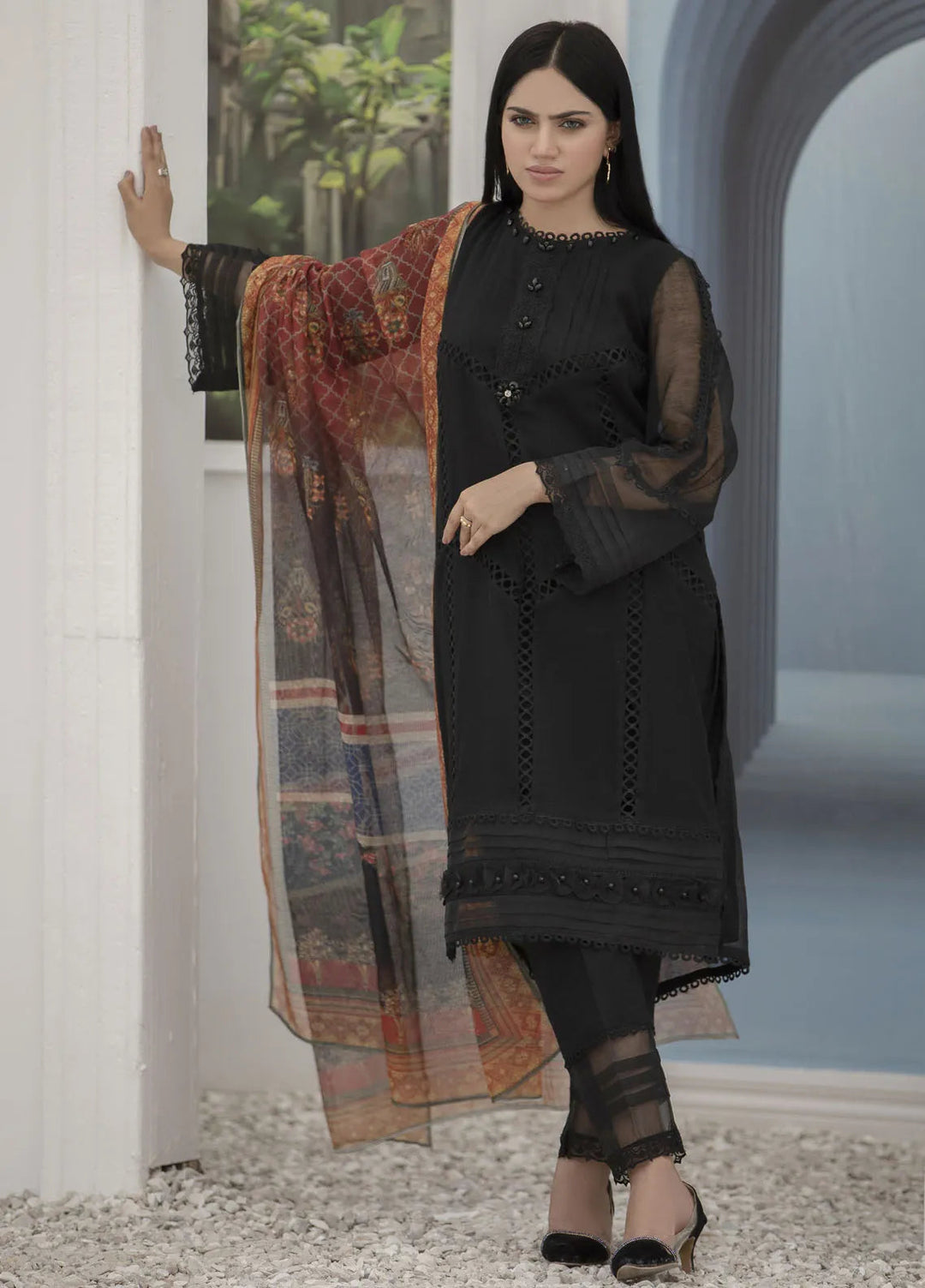 Yusra Ansari Pret Embroidered Cotton 3 Piece Suit Aroha
