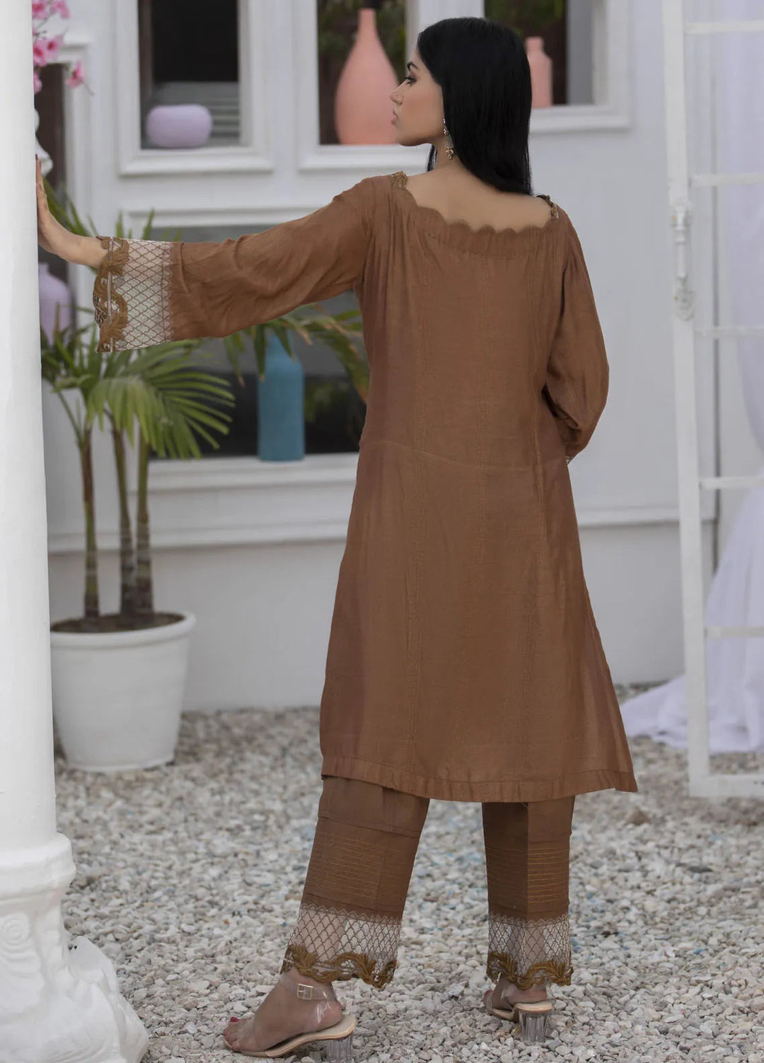 Yusra Ansari Pret Embroidered Cotton 2 Piece Suit Kaizen