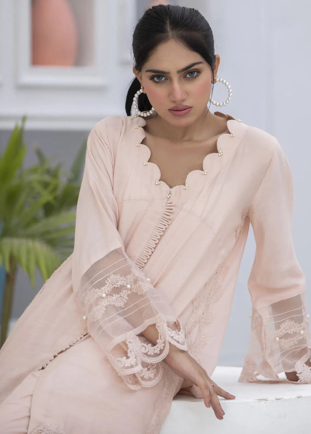 Yusra Ansari Pret Embroidered Cotton 2 Piece Suit Leia
