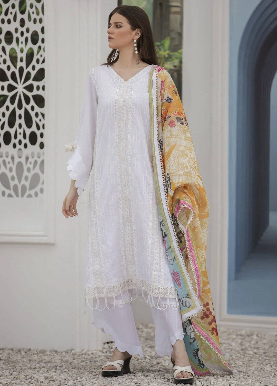 Yusra Ansari Pret Embroidered Cotton 3 Piece Suit Umay