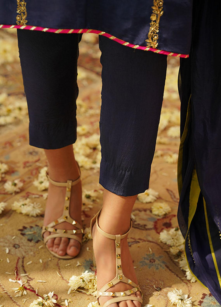 Zaaviay Luxury Pret  Raw Silk 3 Piece Suit ZV22BH NEELKAMAL