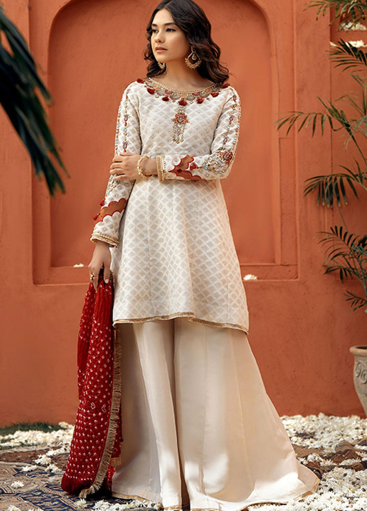 Zaaviay Luxury Pret  Jacquard 3 Piece Suit ZV22BH CHAMBELI