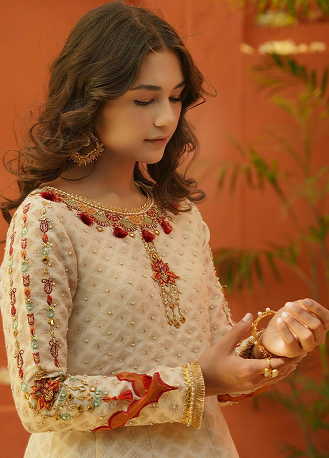 Zaaviay Luxury Pret  Jacquard 3 Piece Suit ZV22BH CHAMBELI