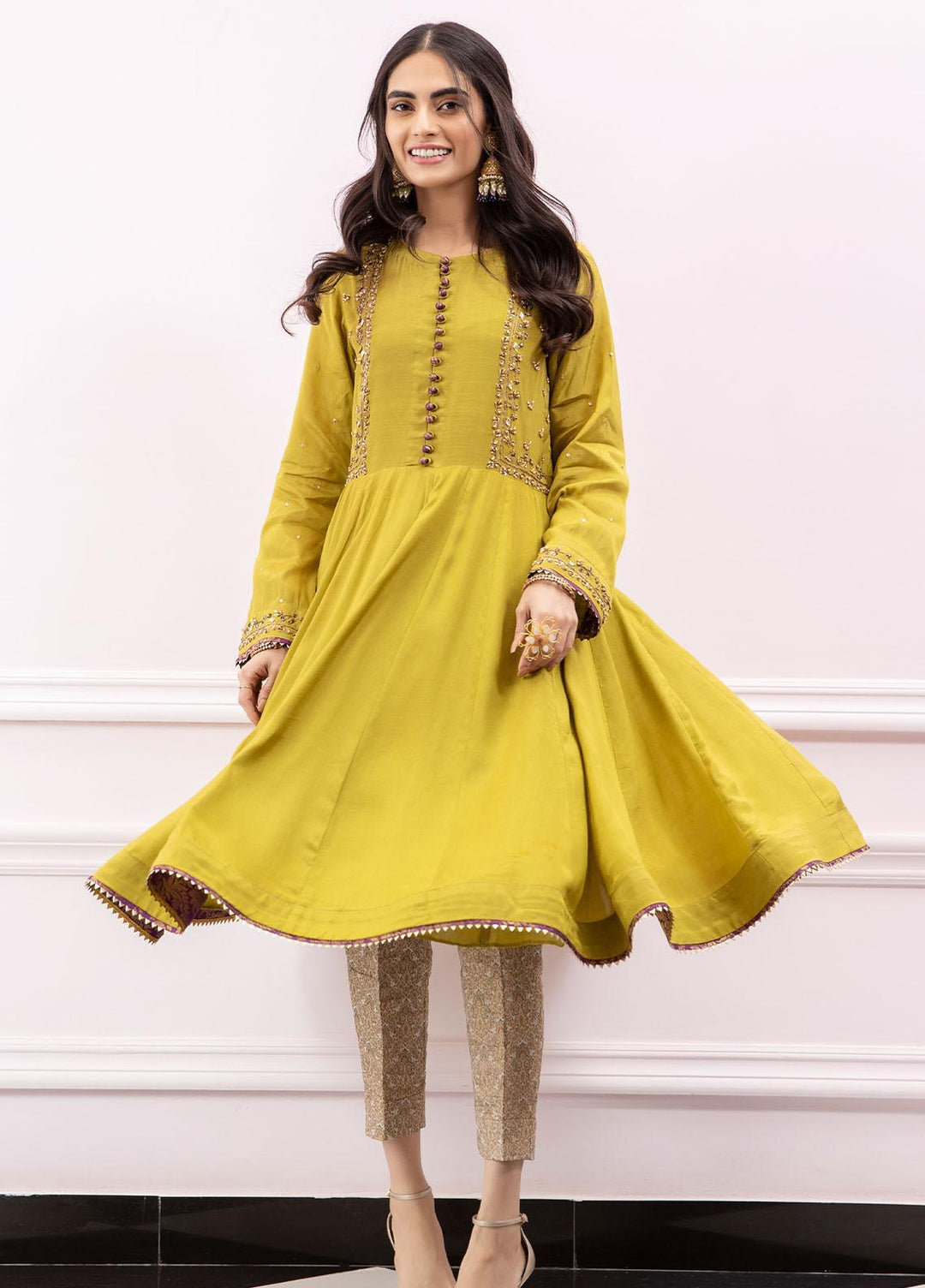 Zaaviay Pret Luxury Raw Silk Kurti ZV21DC  ZDC-007 Sargam