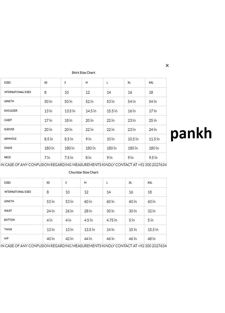 Zaaviay Luxury Pret Embroidered Khaadi Net 3 Piece Dress Pankh