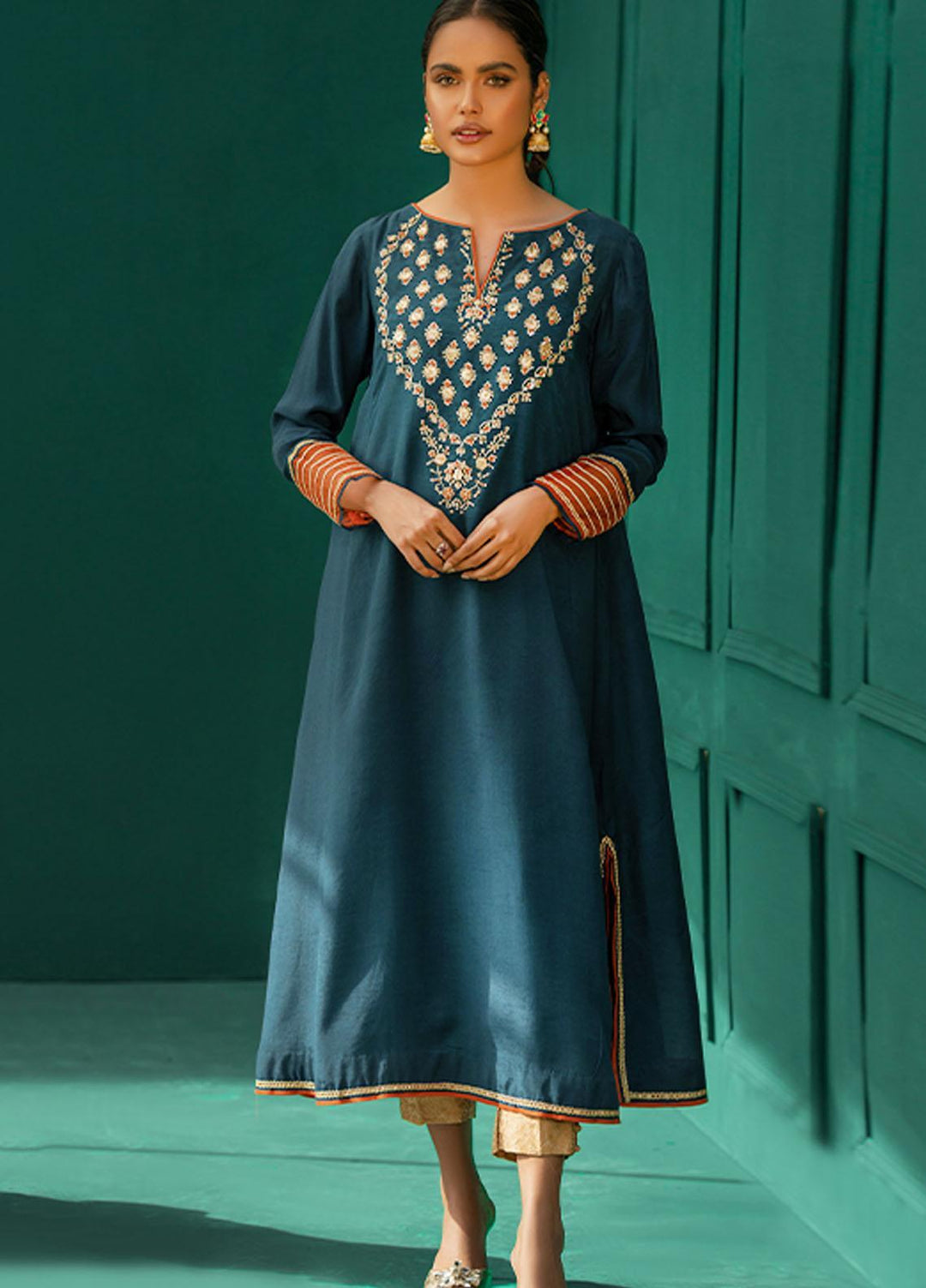 Zaaviay Festive Pret  Raw Silk Shirt ZV22PE YAGAANA