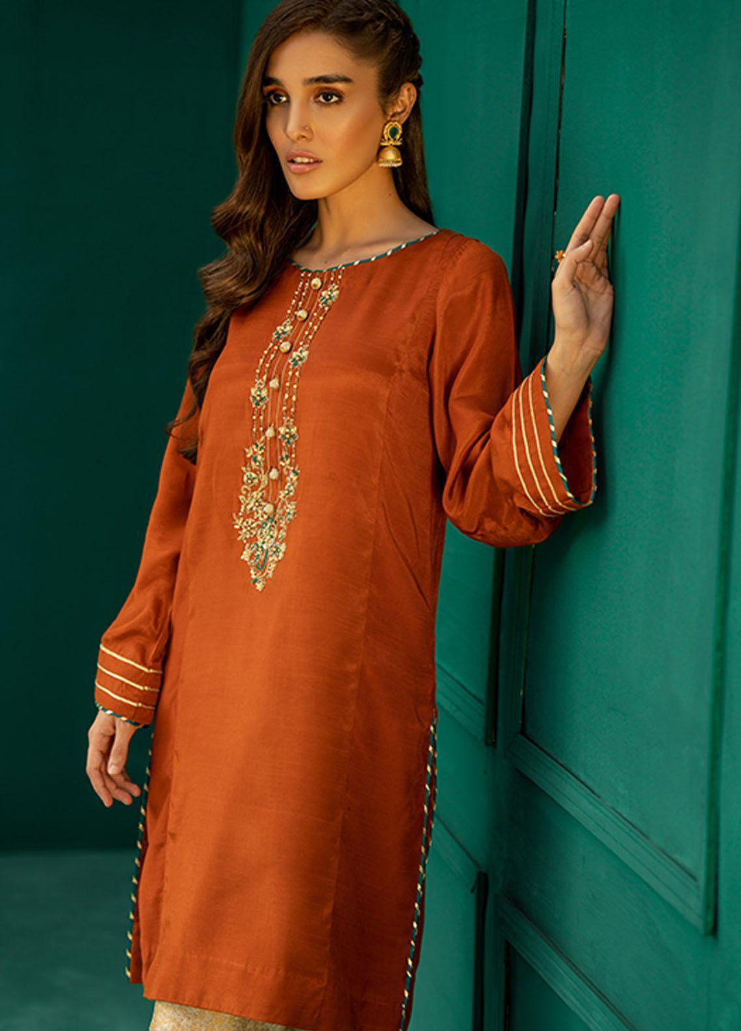Zaaviay Festive Pret  Raw Silk Shirt ZV22PE DILAAB