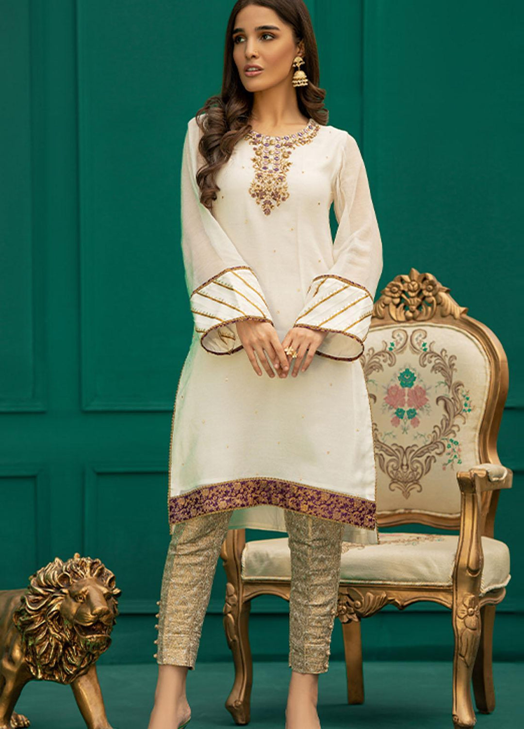 Zaaviay Festive Pret  Khaadi Net Shirt ZV22PE MUQADDAS