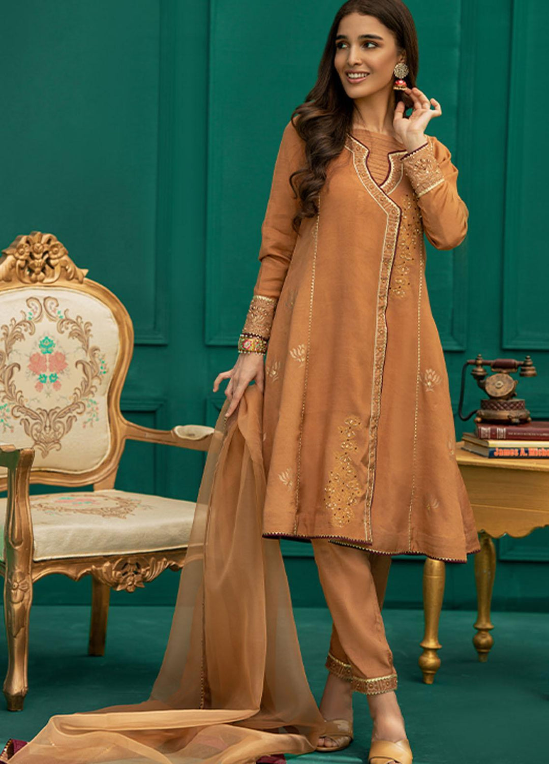 Zaaviay Festive Pret  Raw Silk 3 Piece Suit ZV22PE TAMANNA