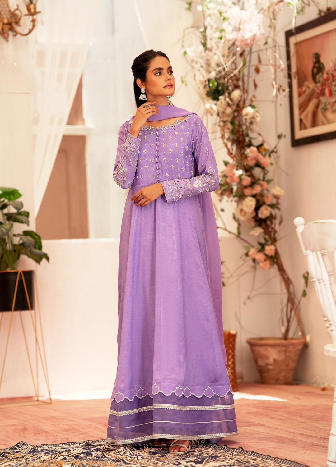 Zaaviay Festive Pret  Raw Silk 3 Piece Suit ZV22PE ZEC22- 008 Mayumi