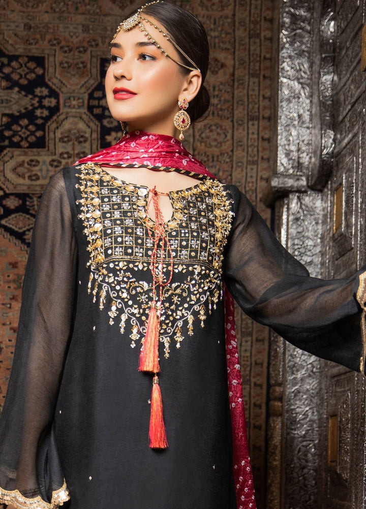 Zaaviay Pret Embroidered Khaadi Net 3 Piece Suit Jagmag