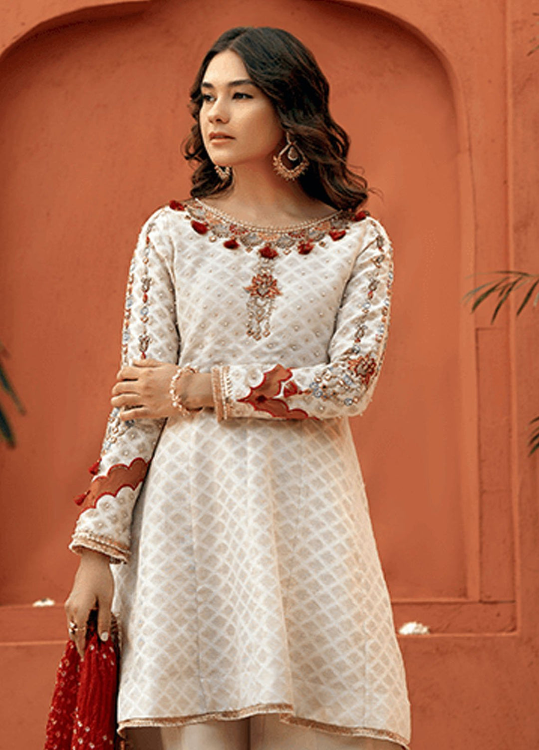 Zaaviay Pret Embroidered Jacquard 3 Piece Suit Chambeli