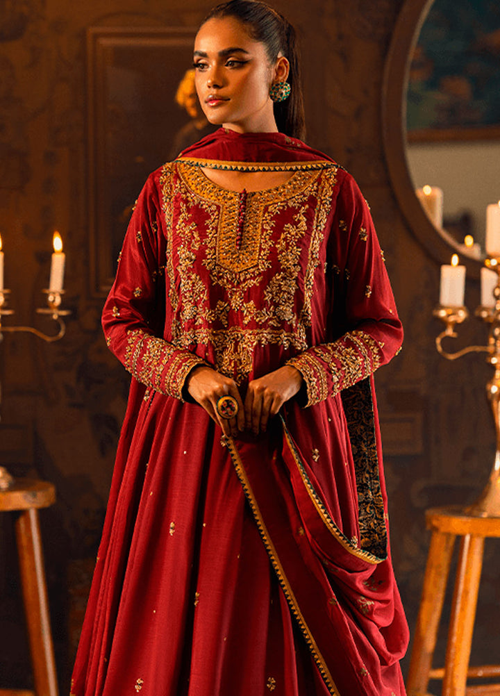 Zaaviay Pret Embroidered Raw Silk 3 Piece Suit Gulnaar