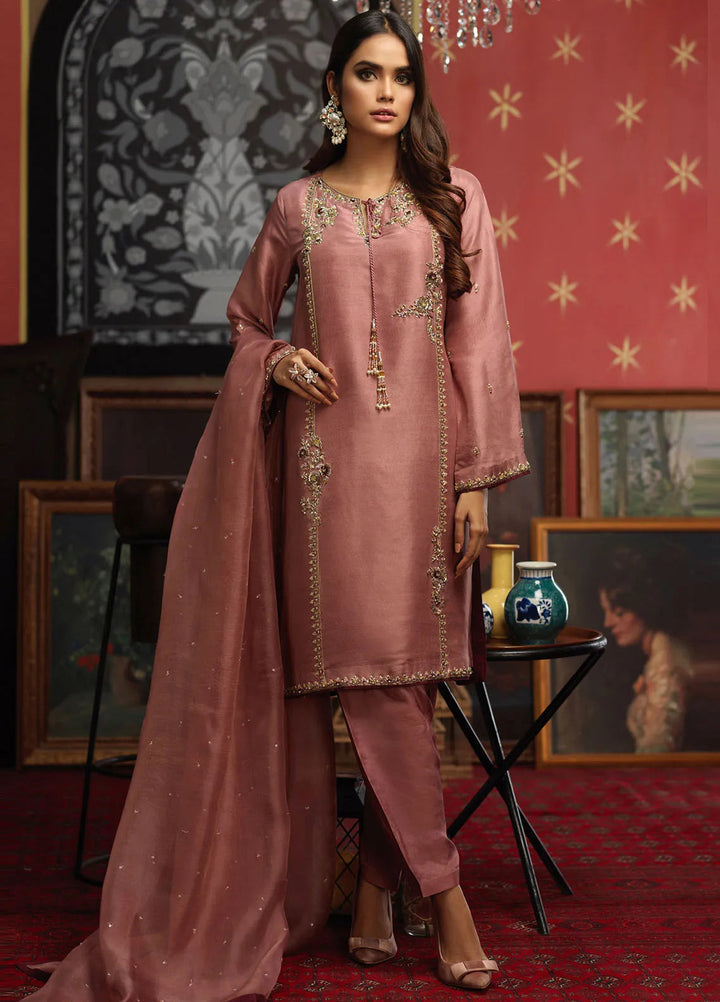 Zaaviay Pret Embroidered Raw Silk 3 Piece Suit Haniya