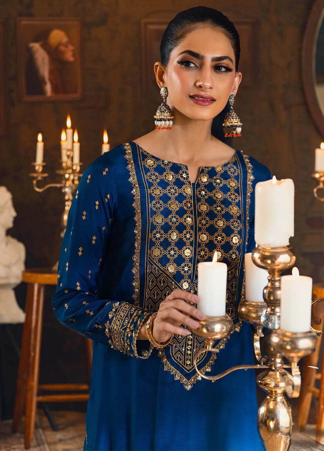 Zaaviay Pret Embroidered Raw Silk 3 Piece Suit Meesha