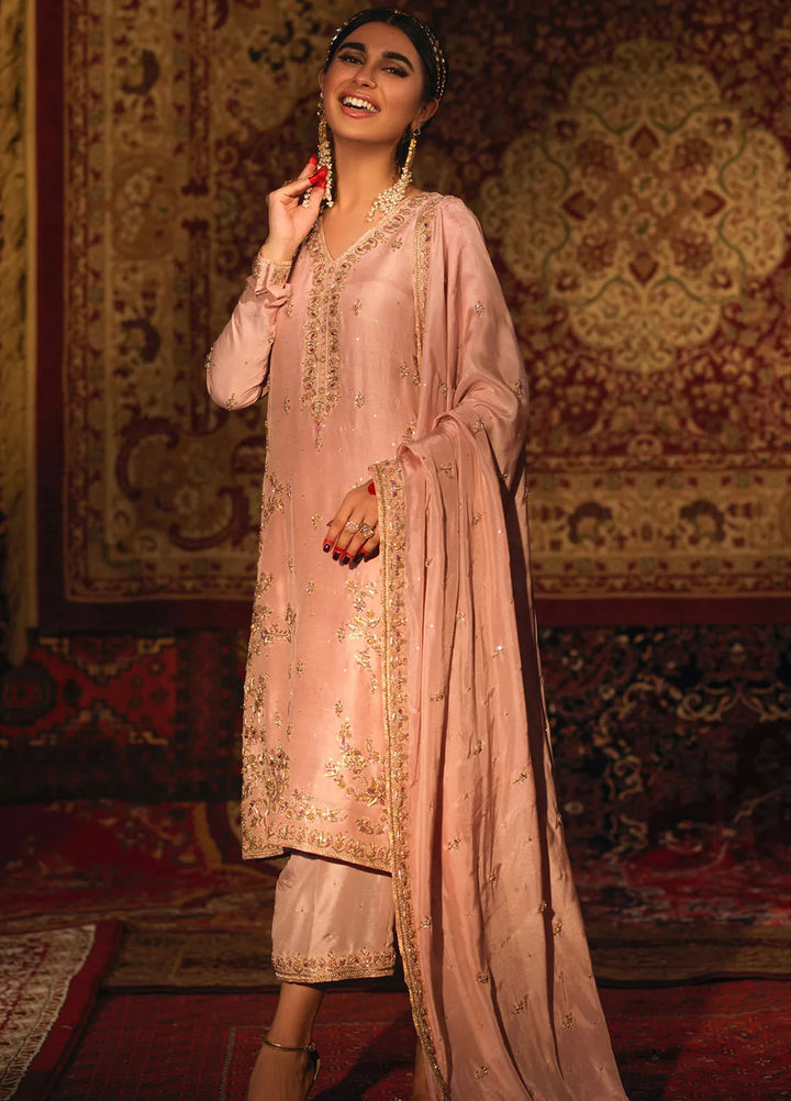 Zaaviay Pret Embroidered Raw Silk 3 Piece Suit Nazakat