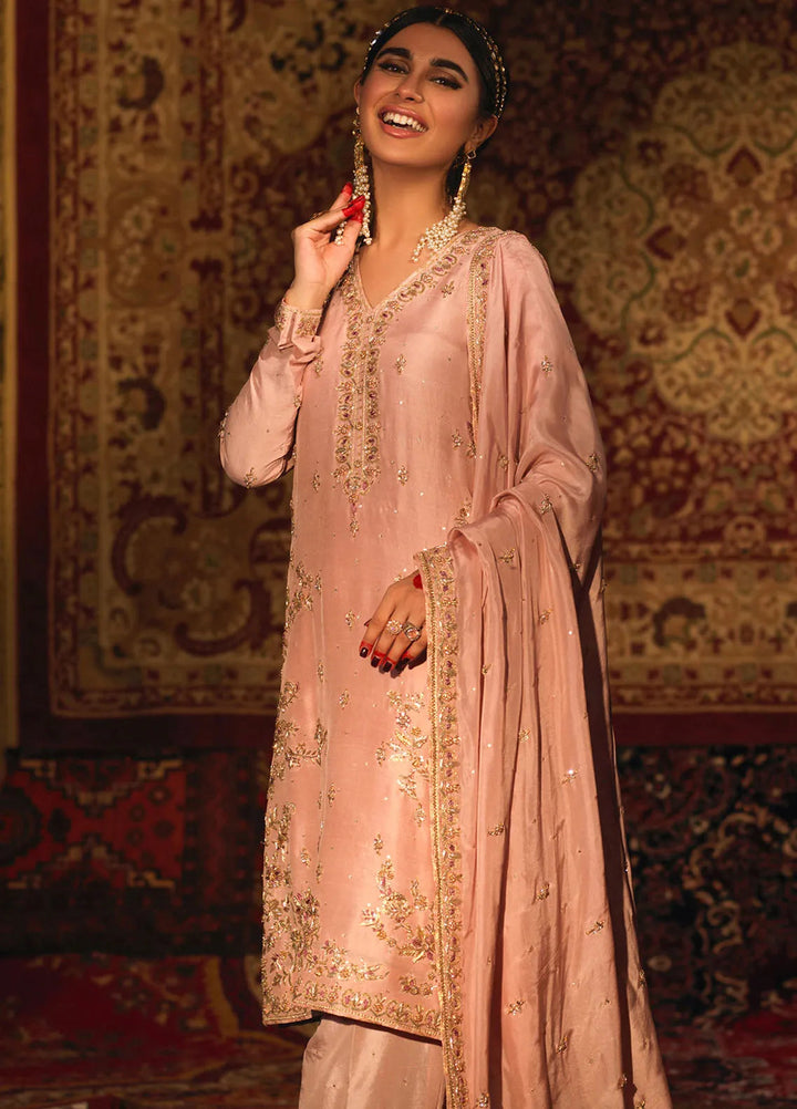 Zaaviay Pret Embroidered Raw Silk 3 Piece Suit Nazakat