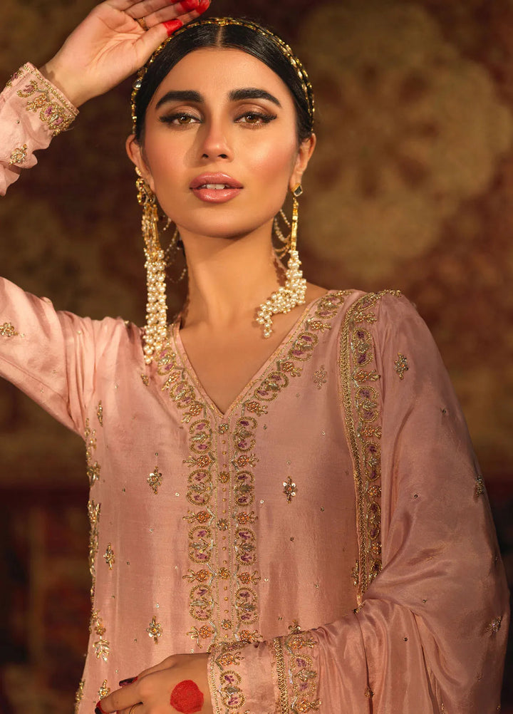 Zaaviay Pret Embroidered Raw Silk 3 Piece Suit Nazakat
