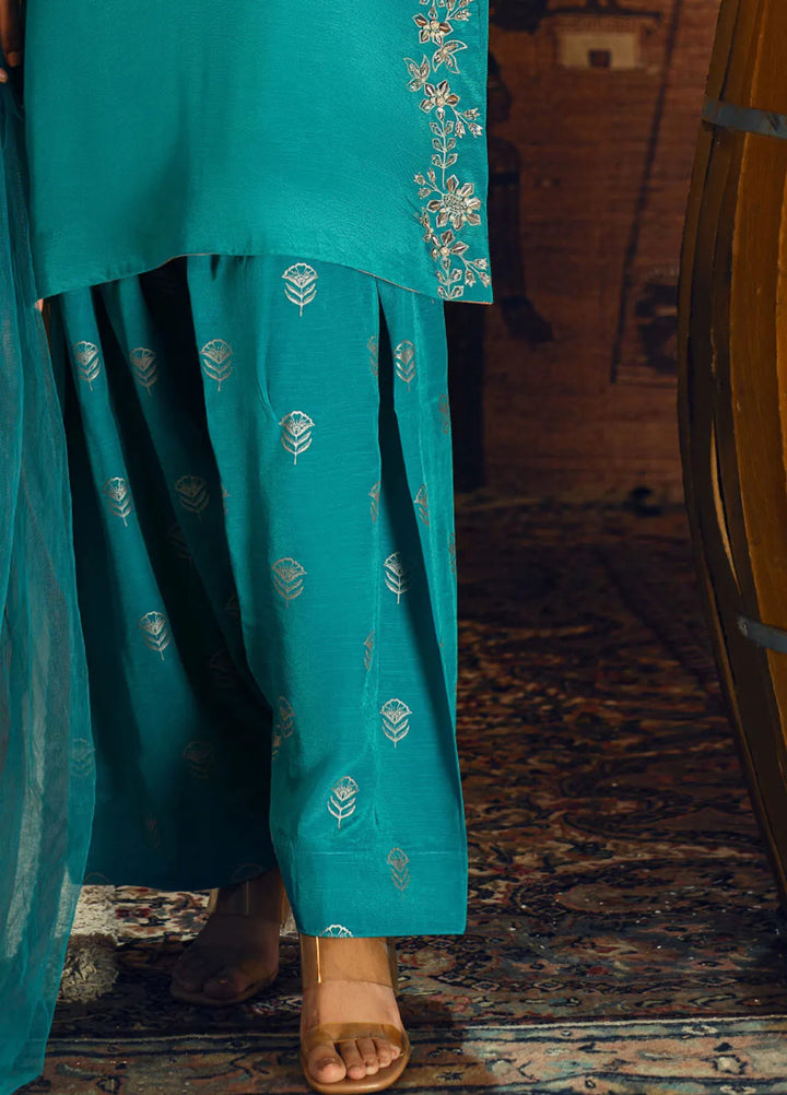 Zaaviay Pret Embroidered Raw Silk 3 Piece Suit Resut