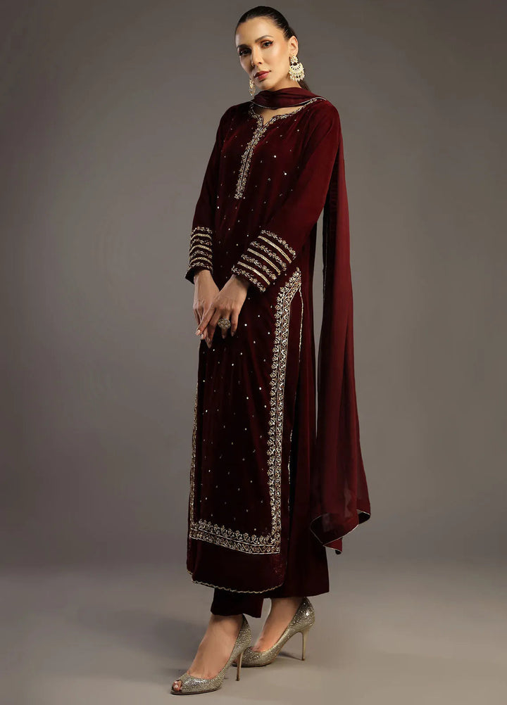 Zaaviay Pret Embroidered Velvet 3 Piece Suit Gulizaar