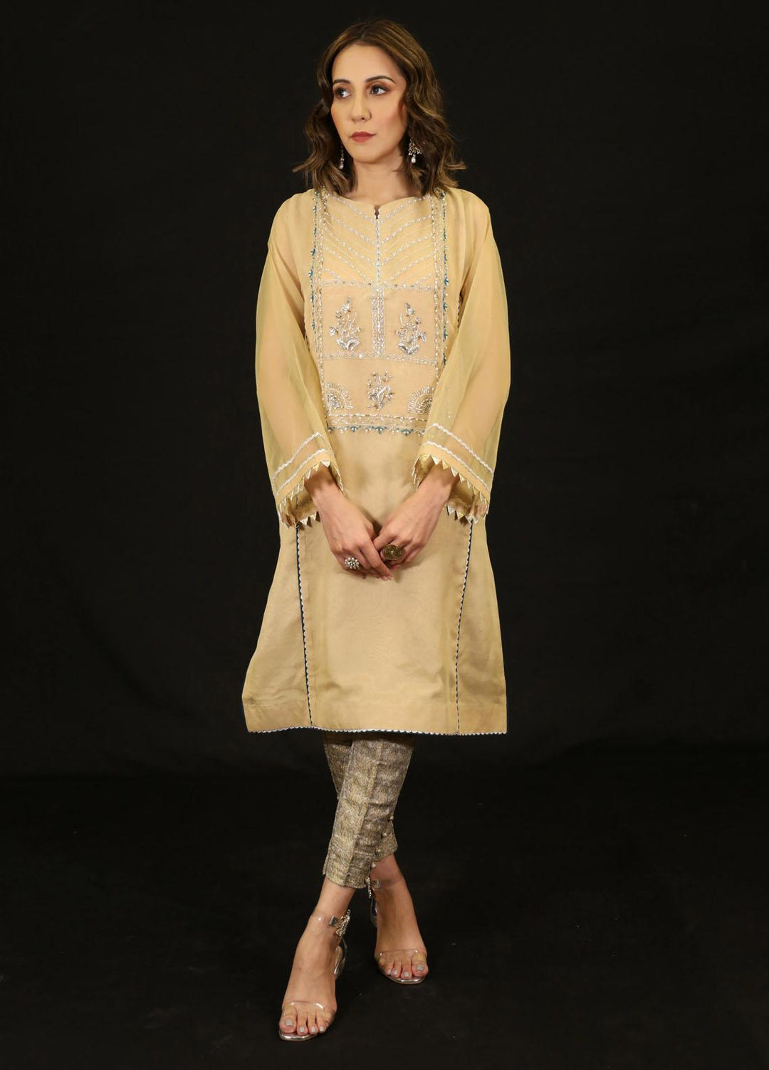 Zaaviay Festive Pret  Organza Shirt Mehr-o-Mah ZNL-001