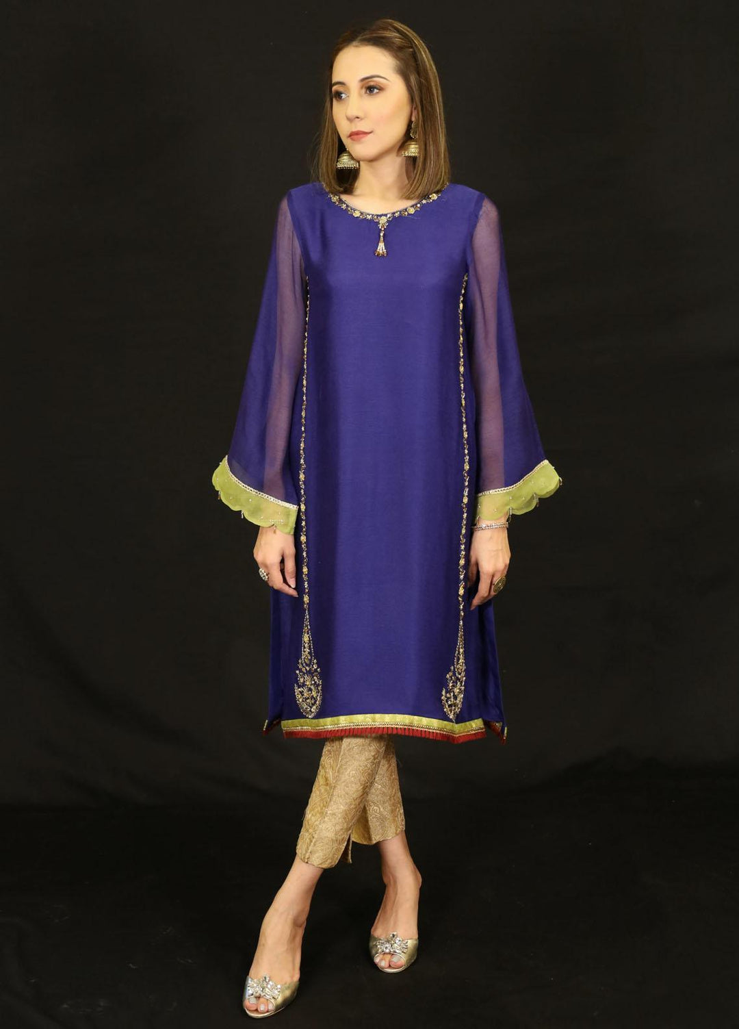 Zaaviay Festive Pret  Khaadi Net Shirt Aasira ZNL-005