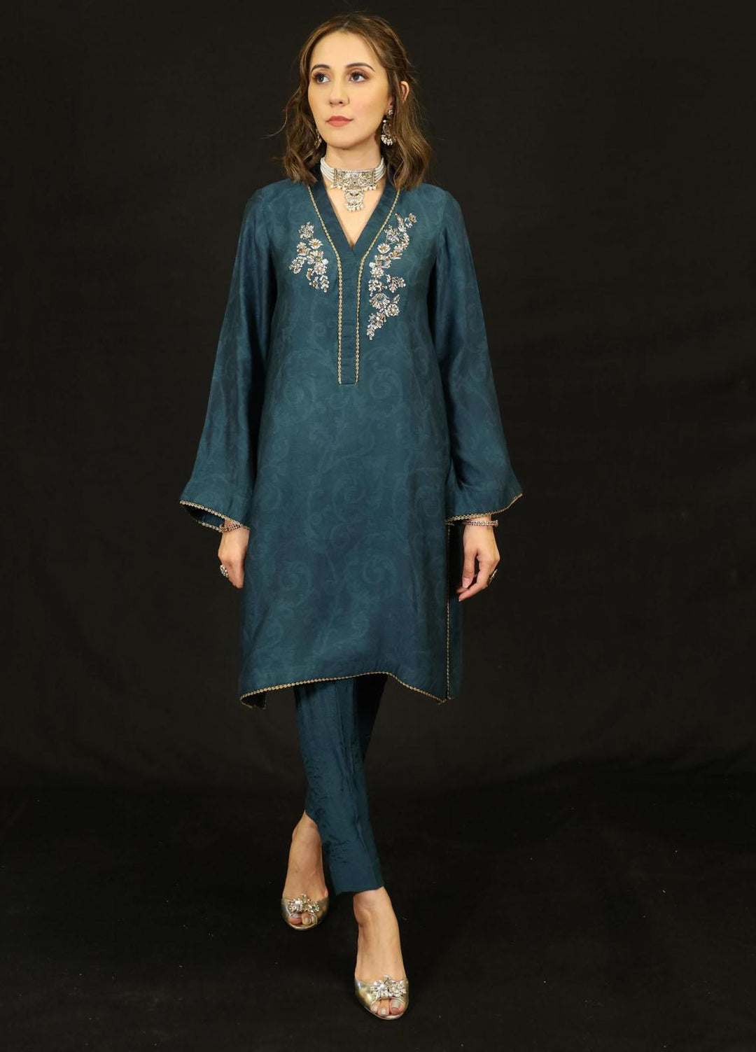 Zaaviay Festive Pret  Jacquard 2 Piece Roheen ZNL-006