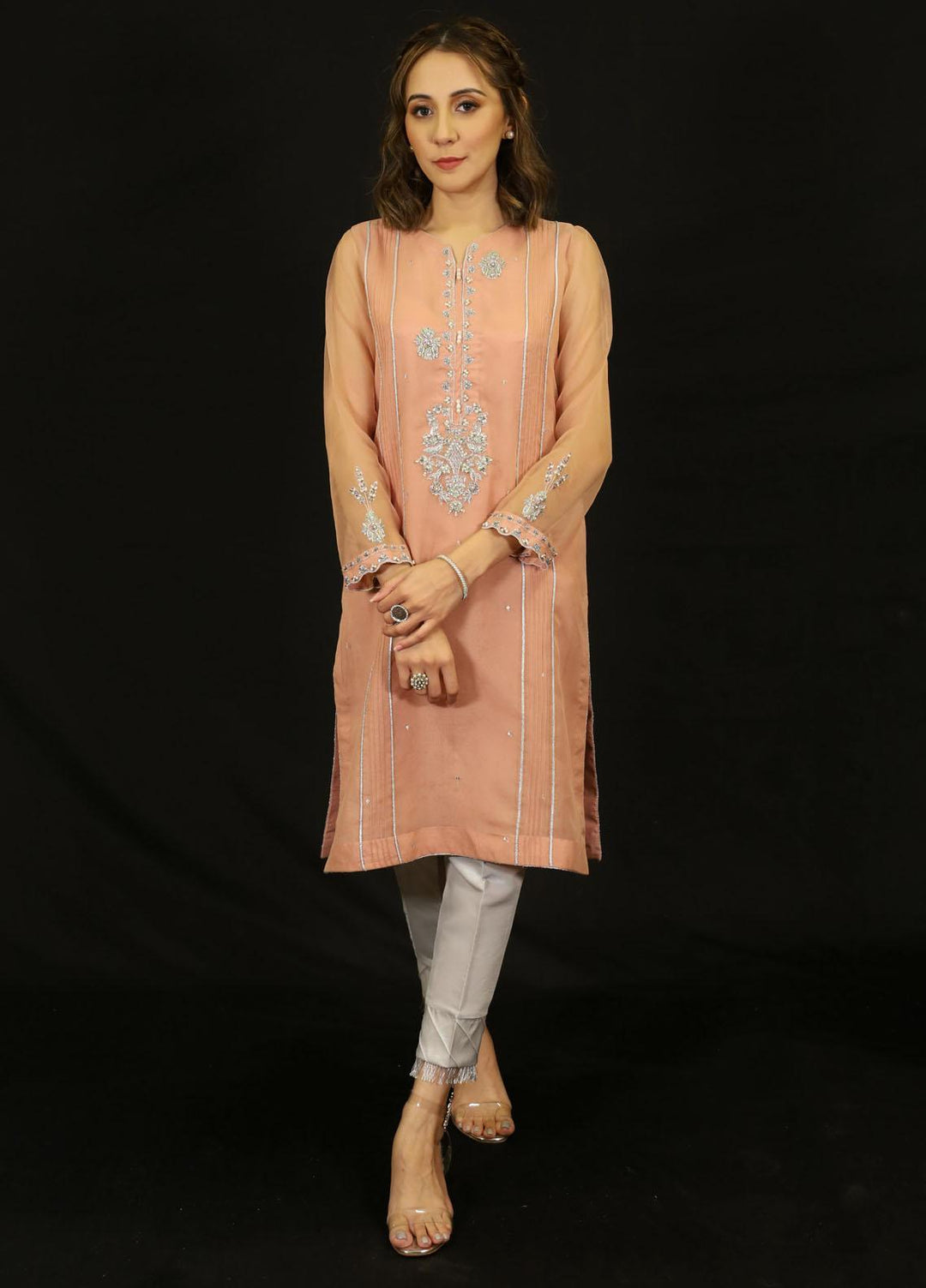 Zaaviay Festive Pret  Organza Shirt Amayah ZEC-008